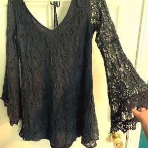 Navy blue lace tunic/dress